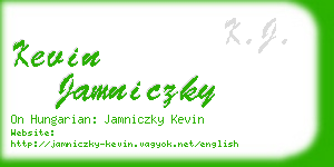 kevin jamniczky business card